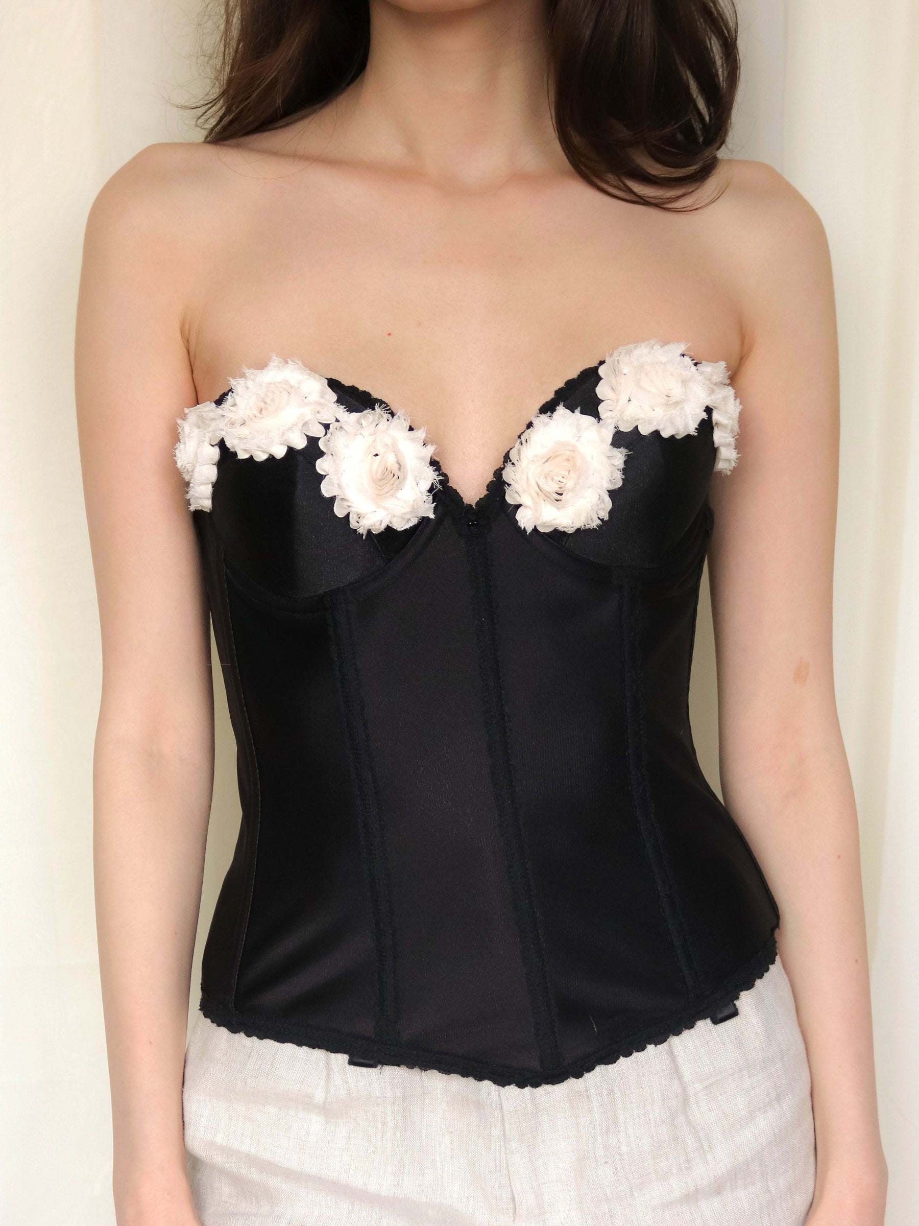 VINTAGE NYMPH BLACK CORSET NoV. ORIGINAL - (36B/34C/32D)