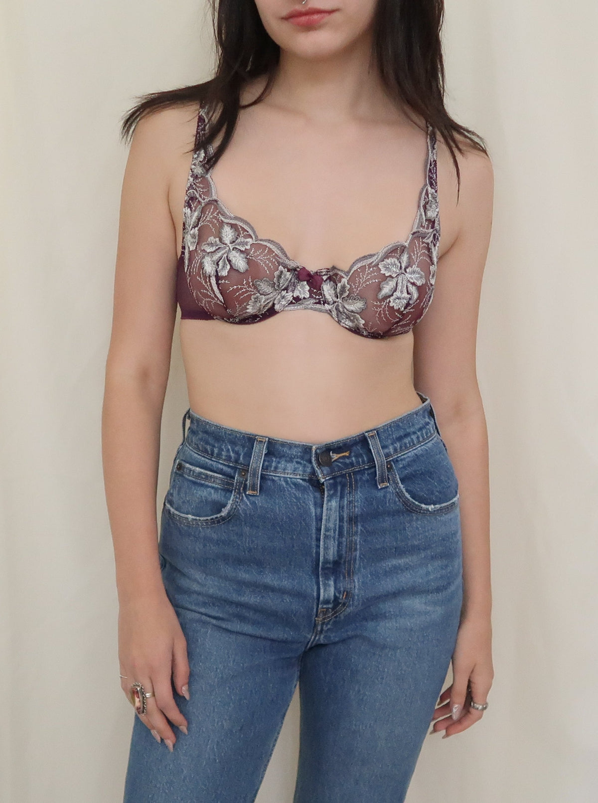 FRENCH EMBROIDERY MUSE BRALETTE - (32B/34A/30C)